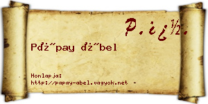 Pápay Ábel névjegykártya