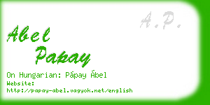abel papay business card