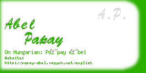 abel papay business card